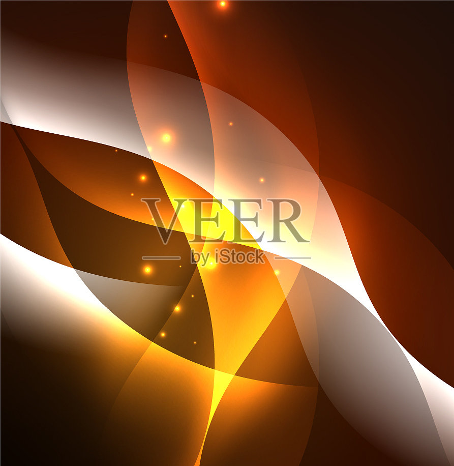 霓虹灯照亮波插画图片素材