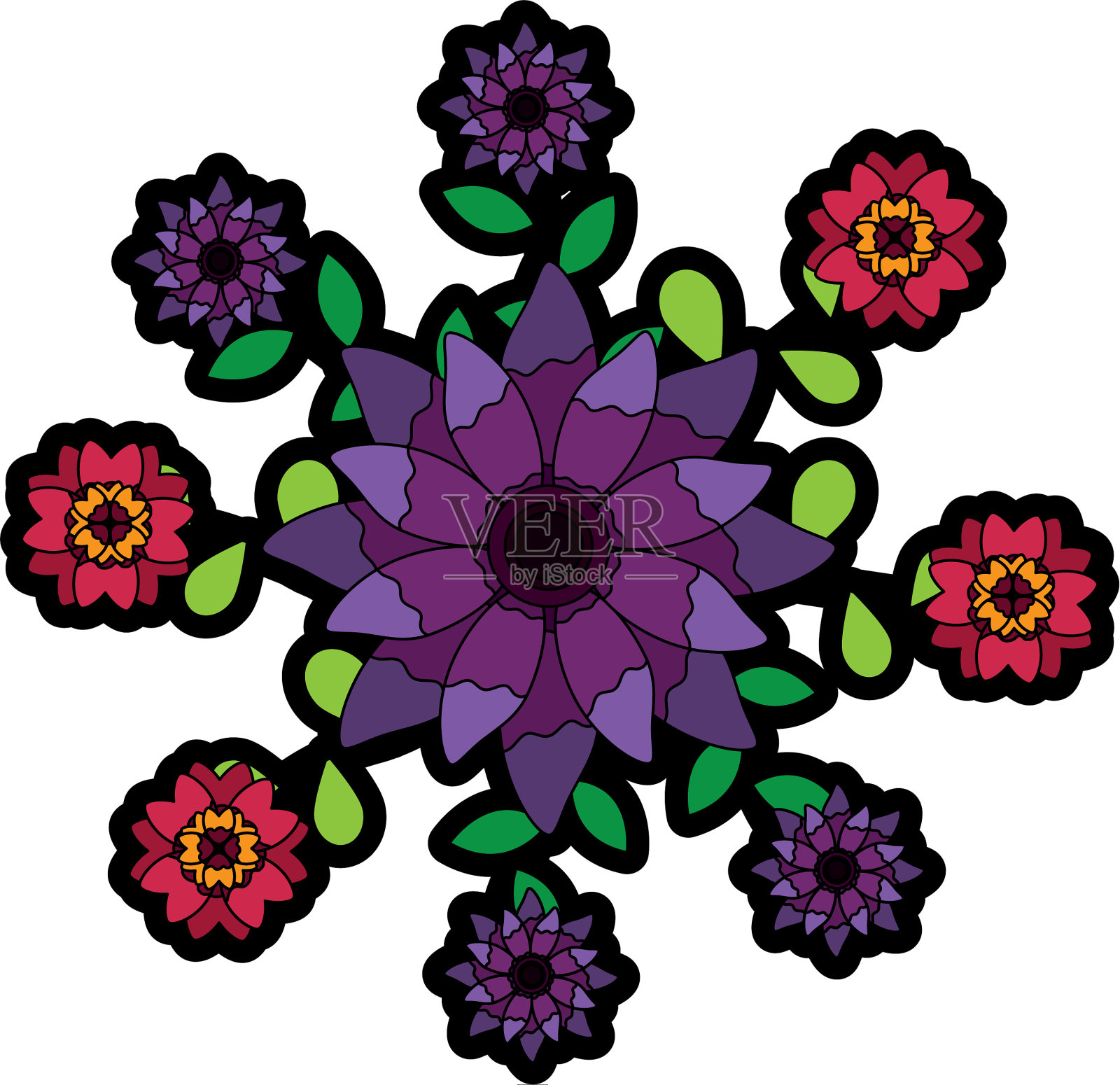 春花盛开，植物自然设计元素图片