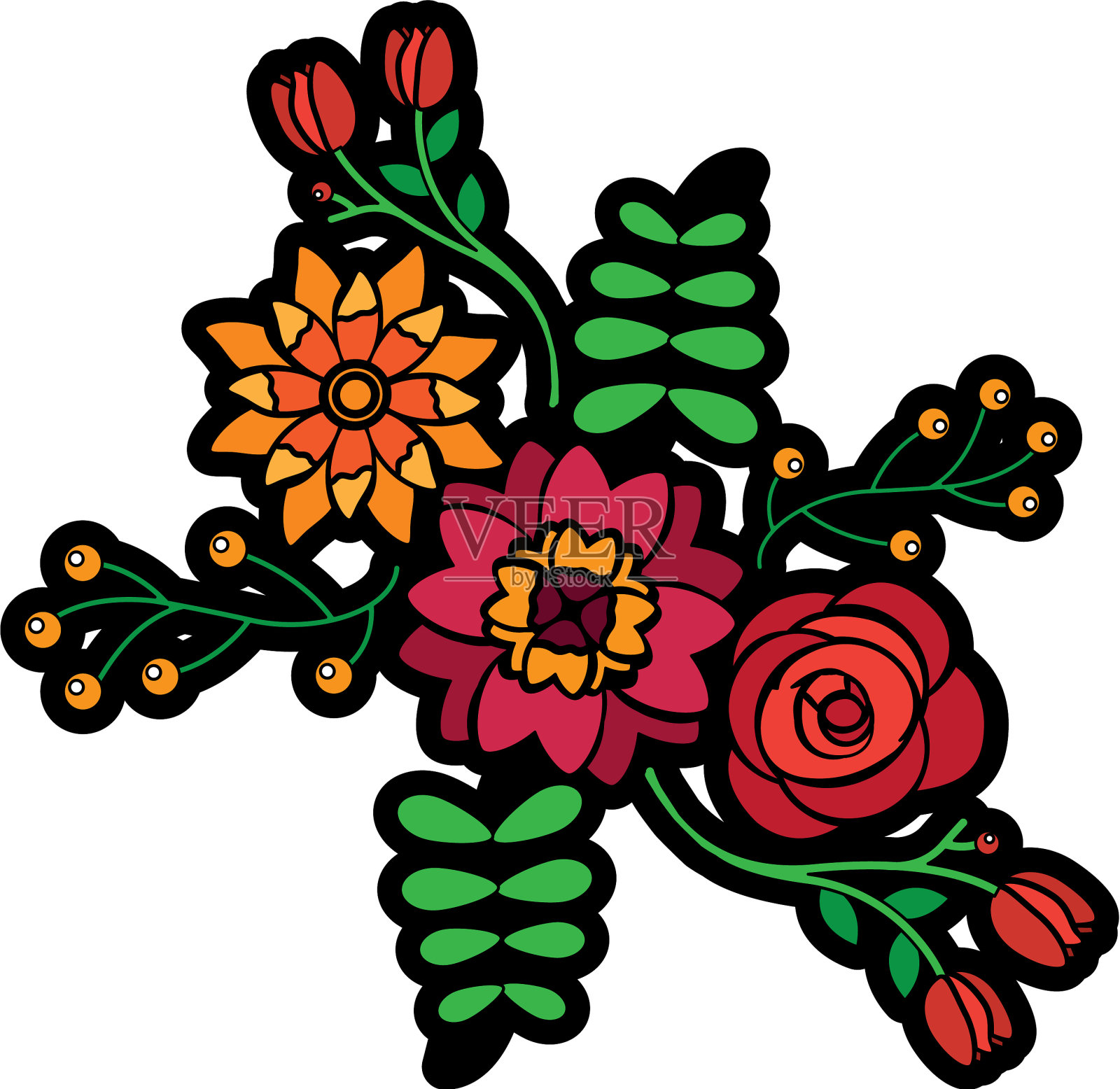 春花盛开，植物自然设计元素图片