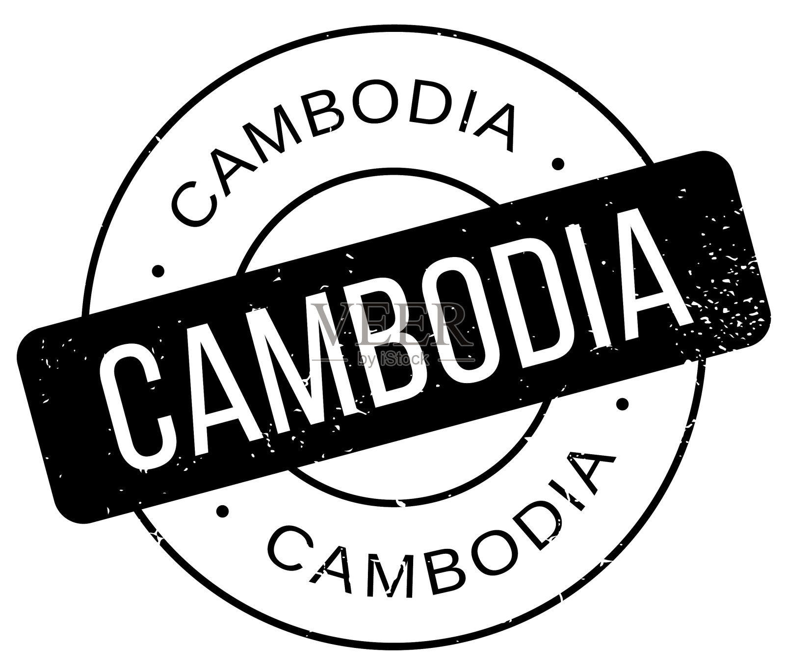 柬埔寨橡皮图章插画图片素材