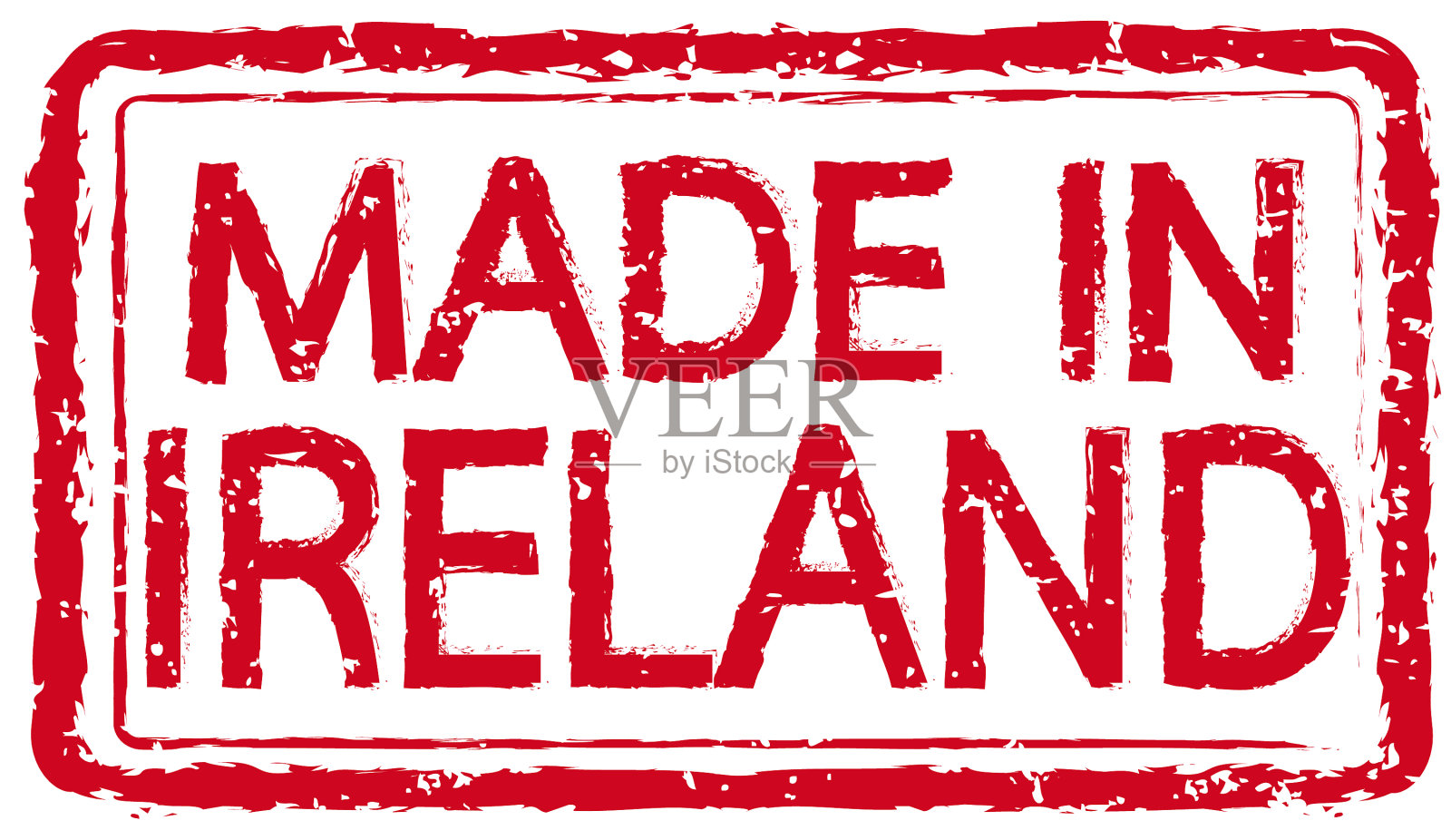 爱尔兰制造邮票文字插画图片素材
