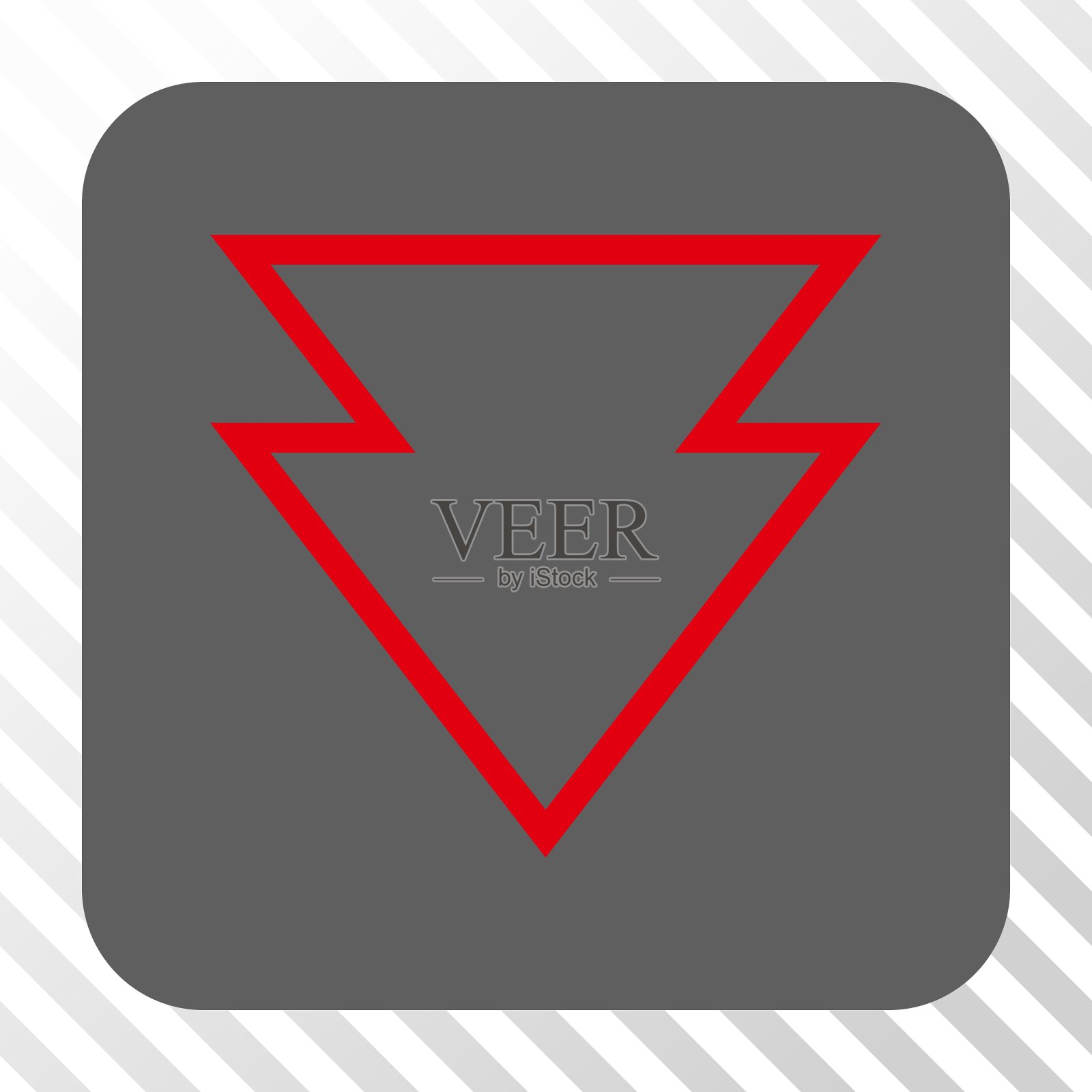 方向向下圆角正方形按钮图标素材