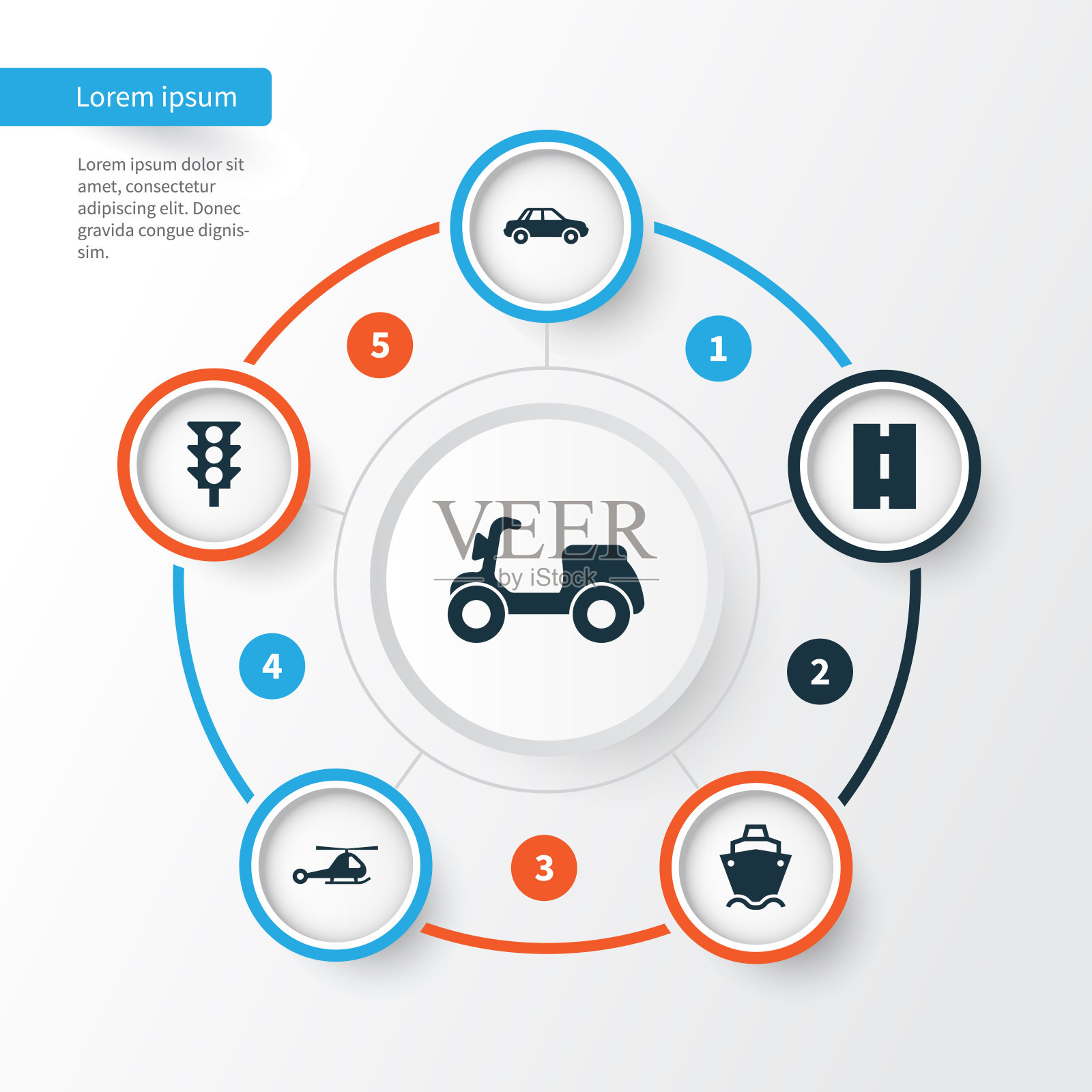 交通图标集滑板车图标素材