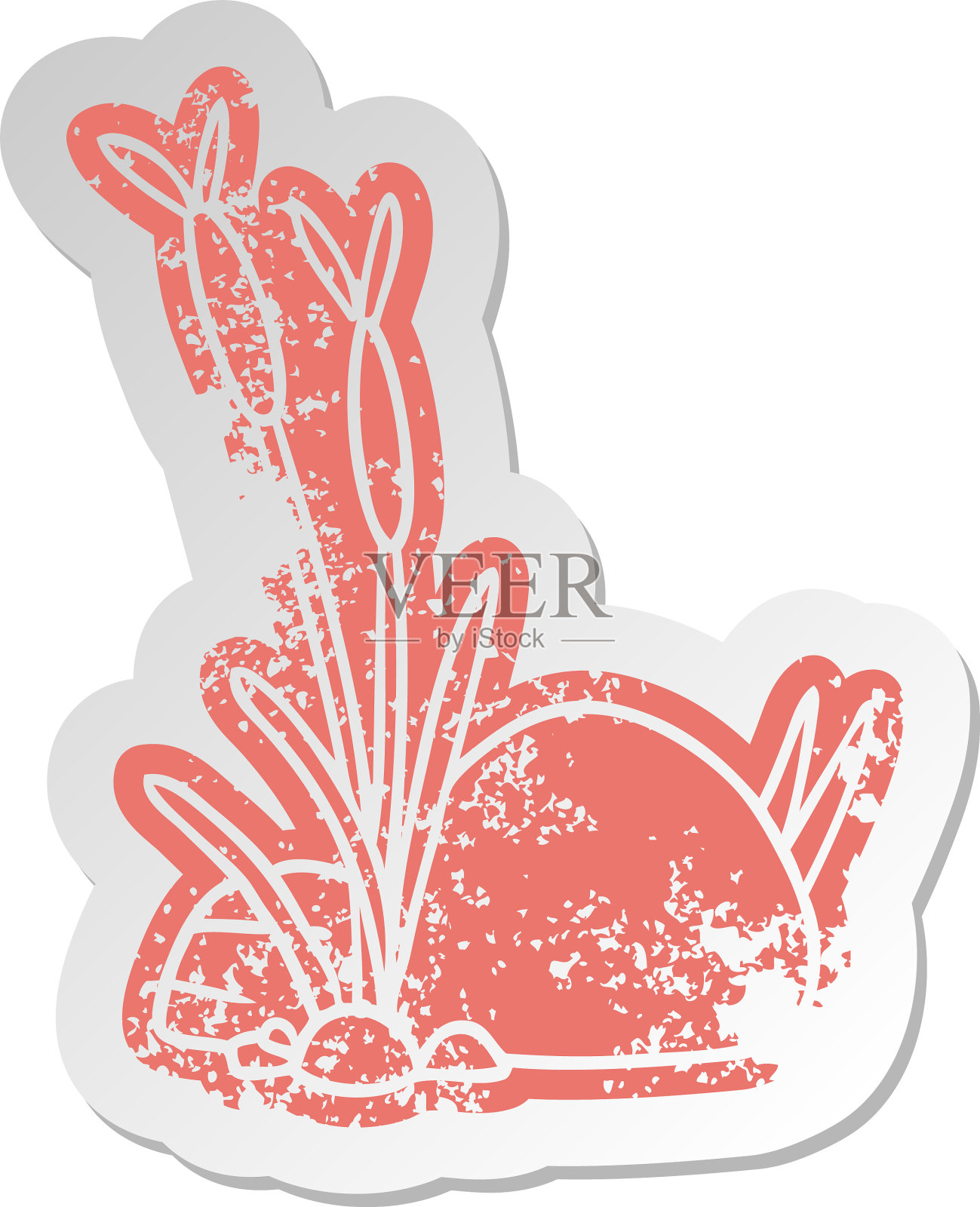 破旧的石头和鹅卵石贴纸设计元素图片