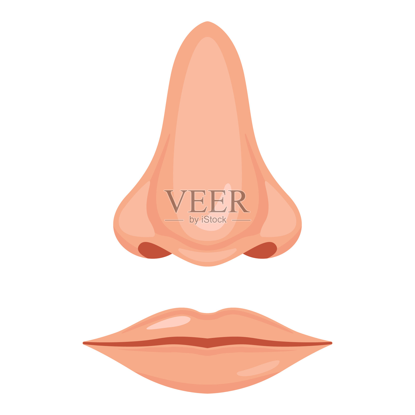 人的鼻子和嘴设计元素图片