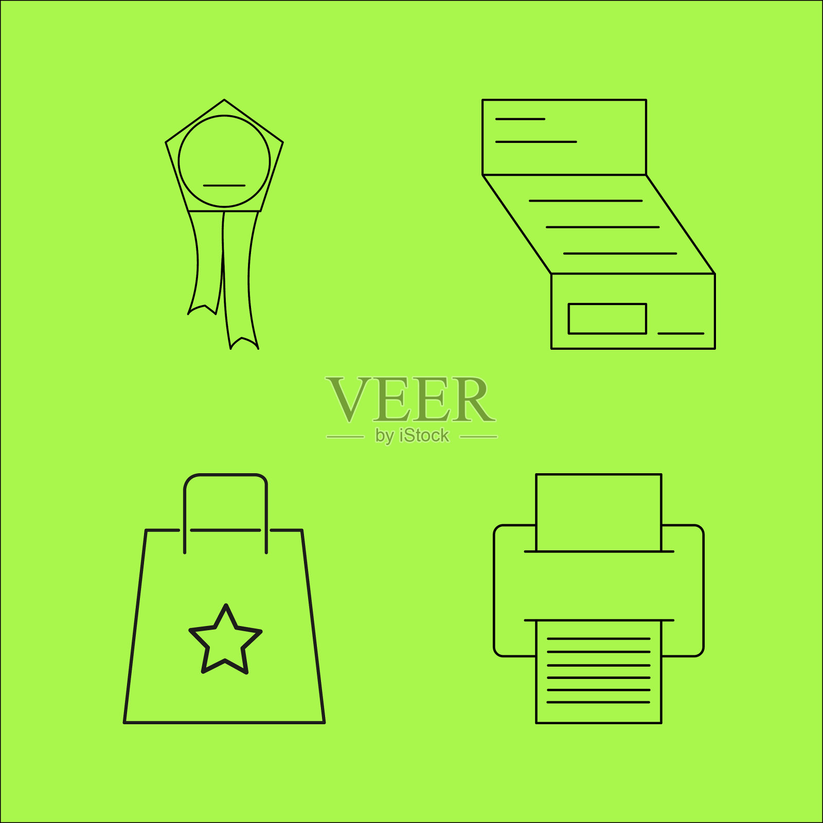 业务大纲图标设置线性图标图标素材