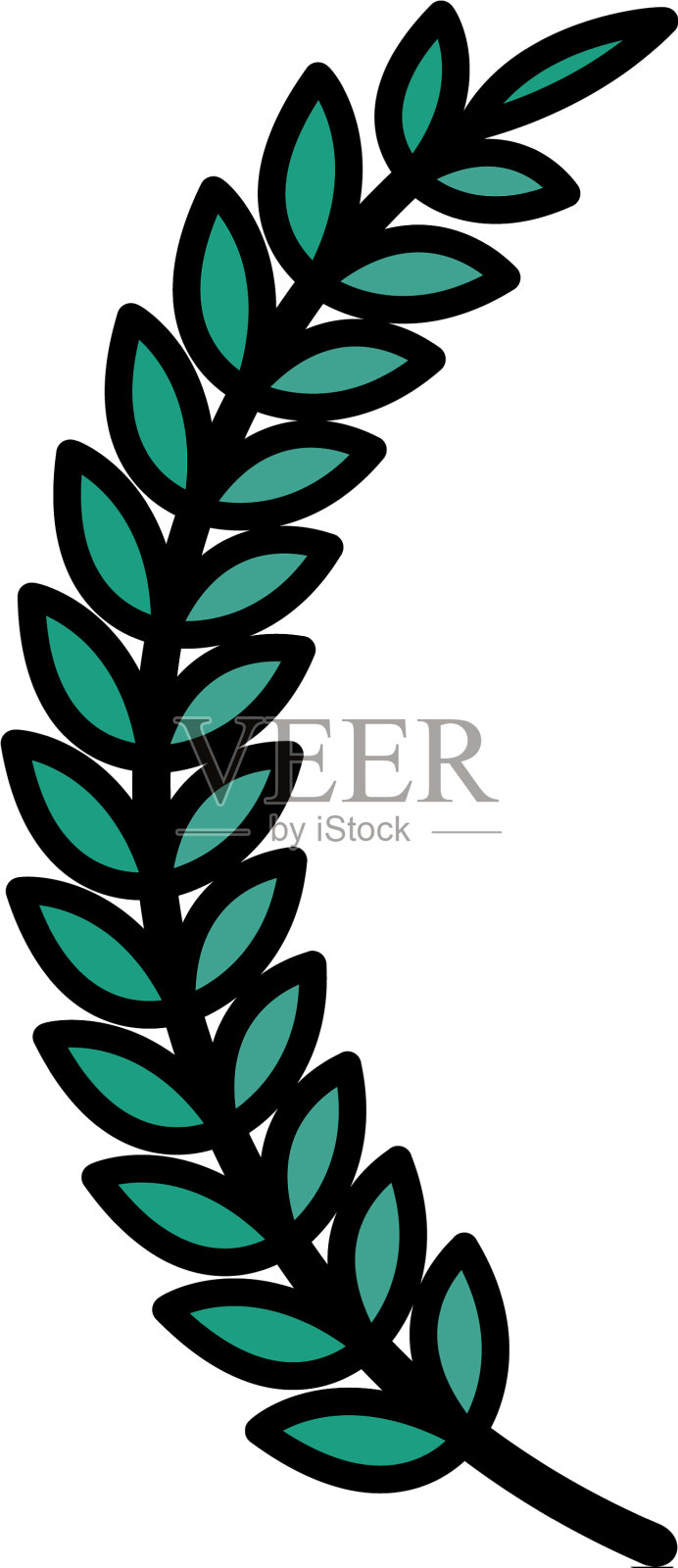 花圈叶溢价图标设计元素图片