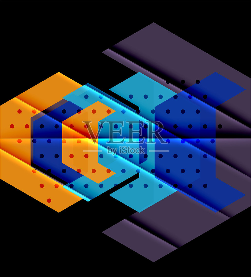 彩色抽象形状背景插画图片素材