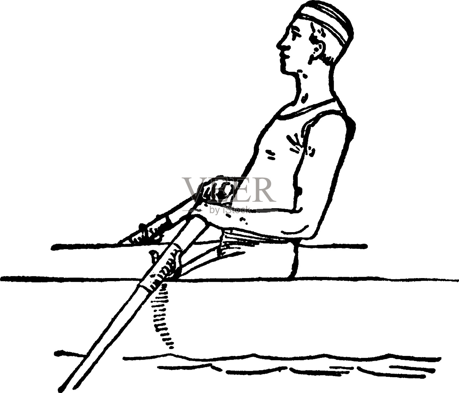 步骤位置在赛艇vintage插画图片素材