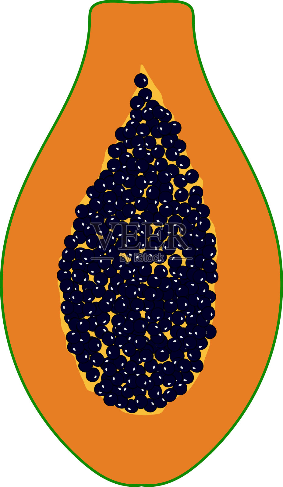 平面设计图标木瓜在UI颜色设计元素图片