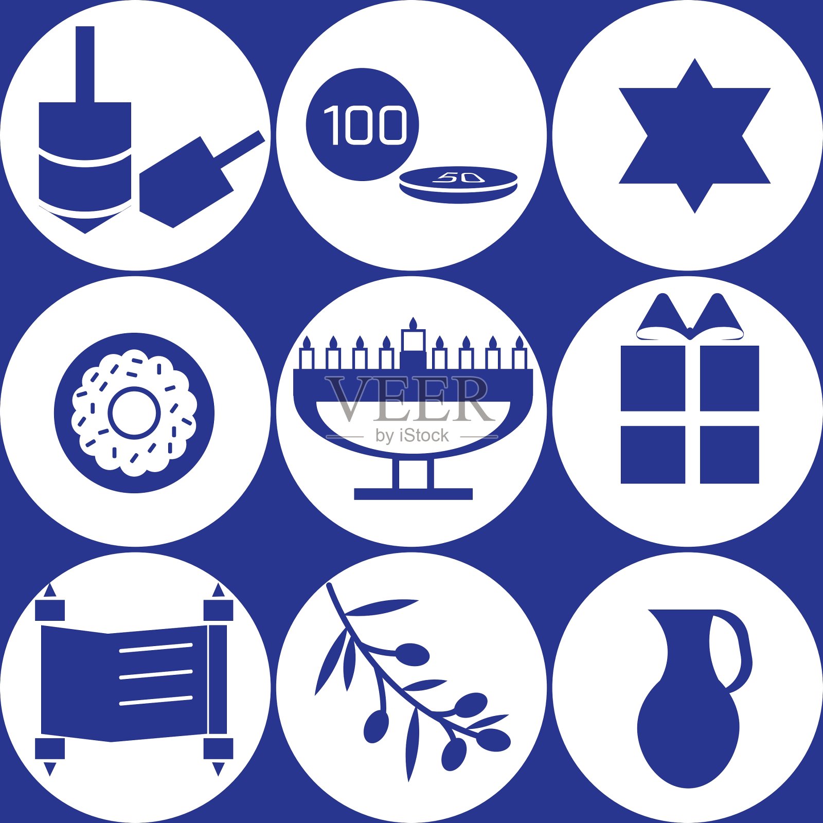 哈努卡图标素材