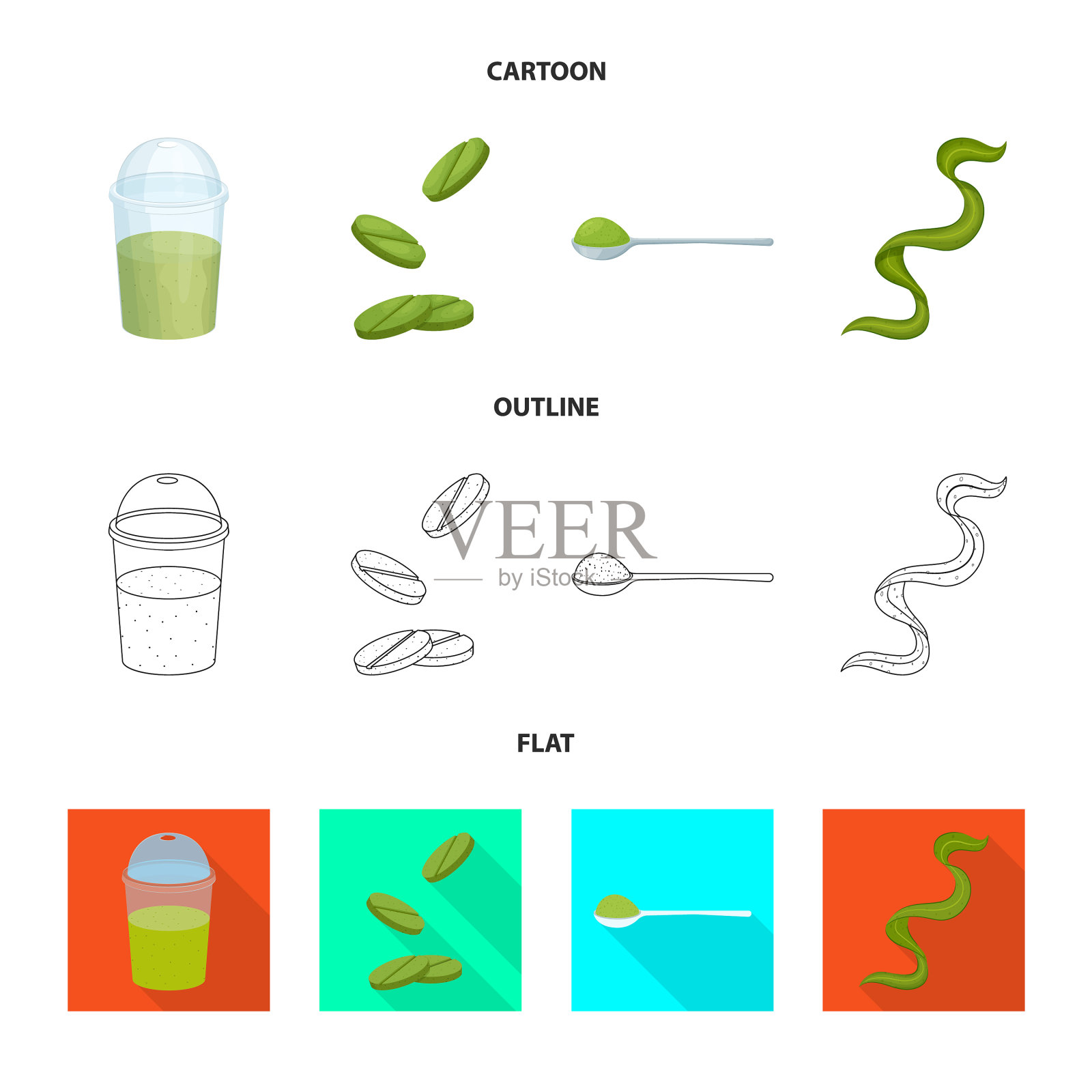 蛋白质和海洋图标插画图片素材
