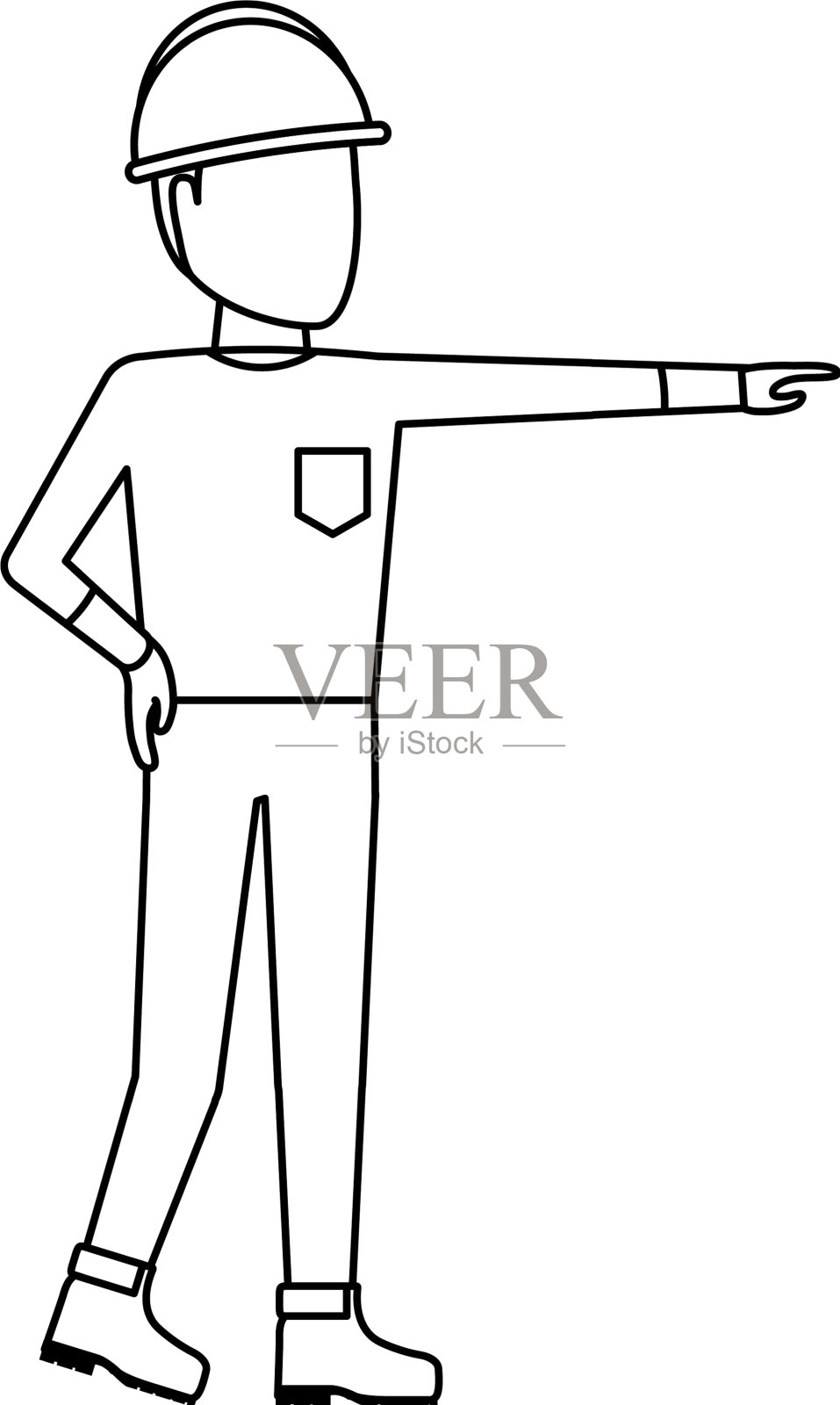 建筑工人戴着安全帽设计元素图片