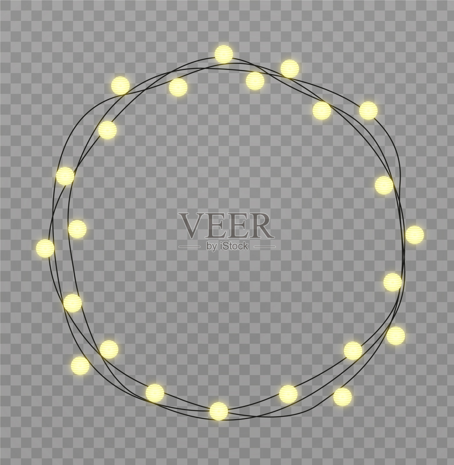 圣诞灯灯插画图片素材