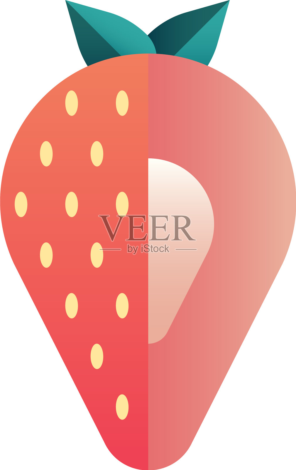 草莓梯度设计元素图片