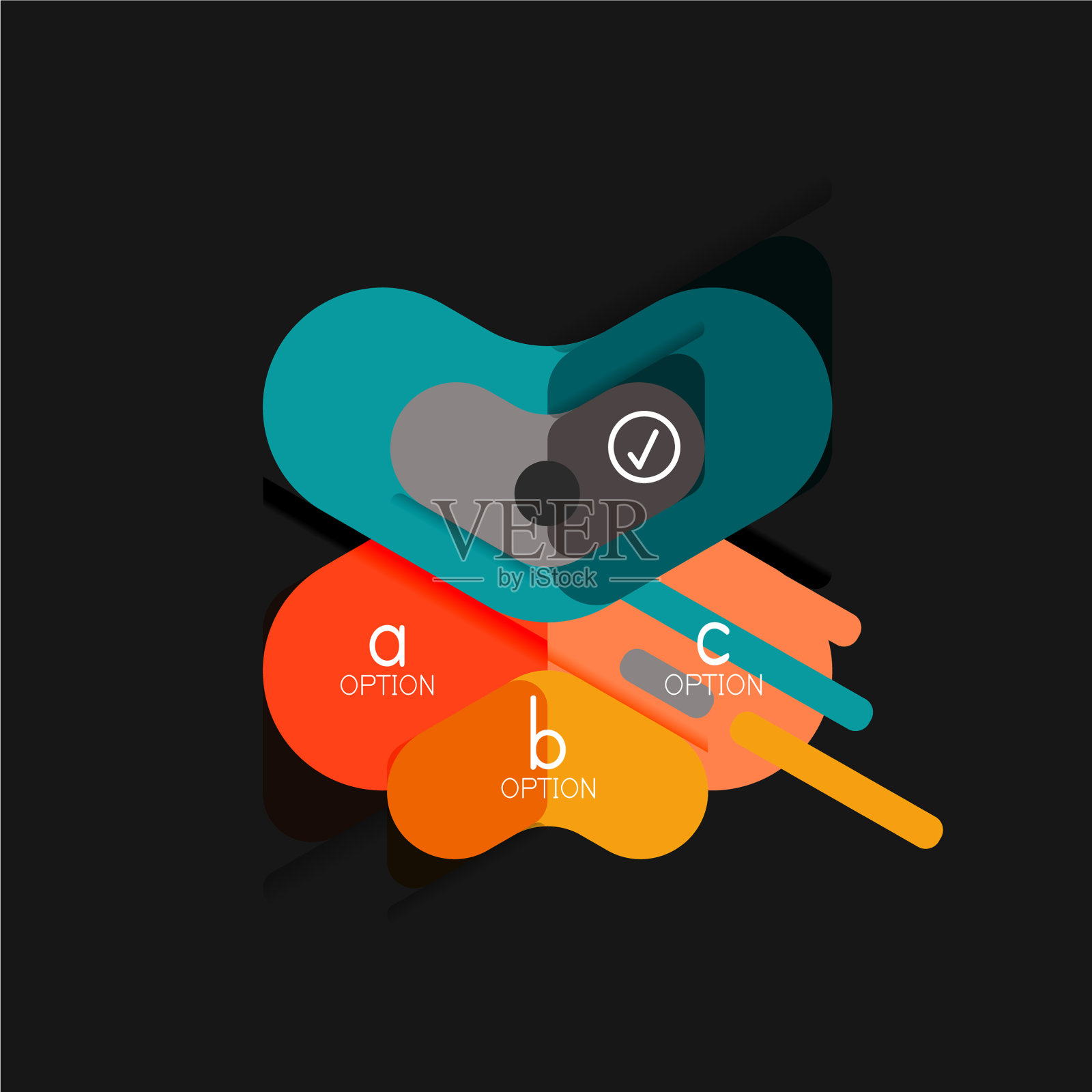 平面设计几何信息图箭头形状插画图片素材