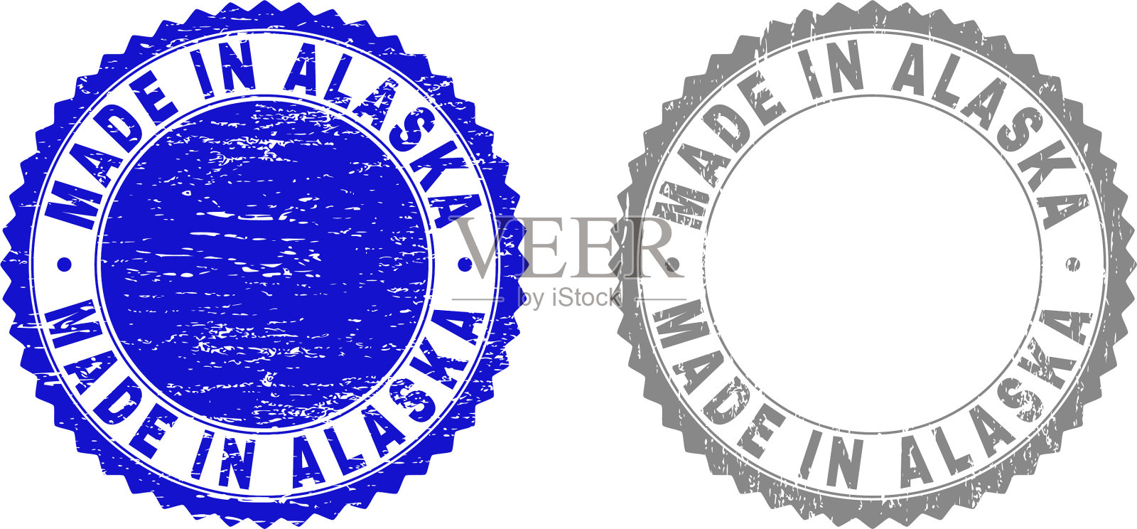 垃圾摇滚在阿拉斯加制作纹理邮票印章插画图片素材