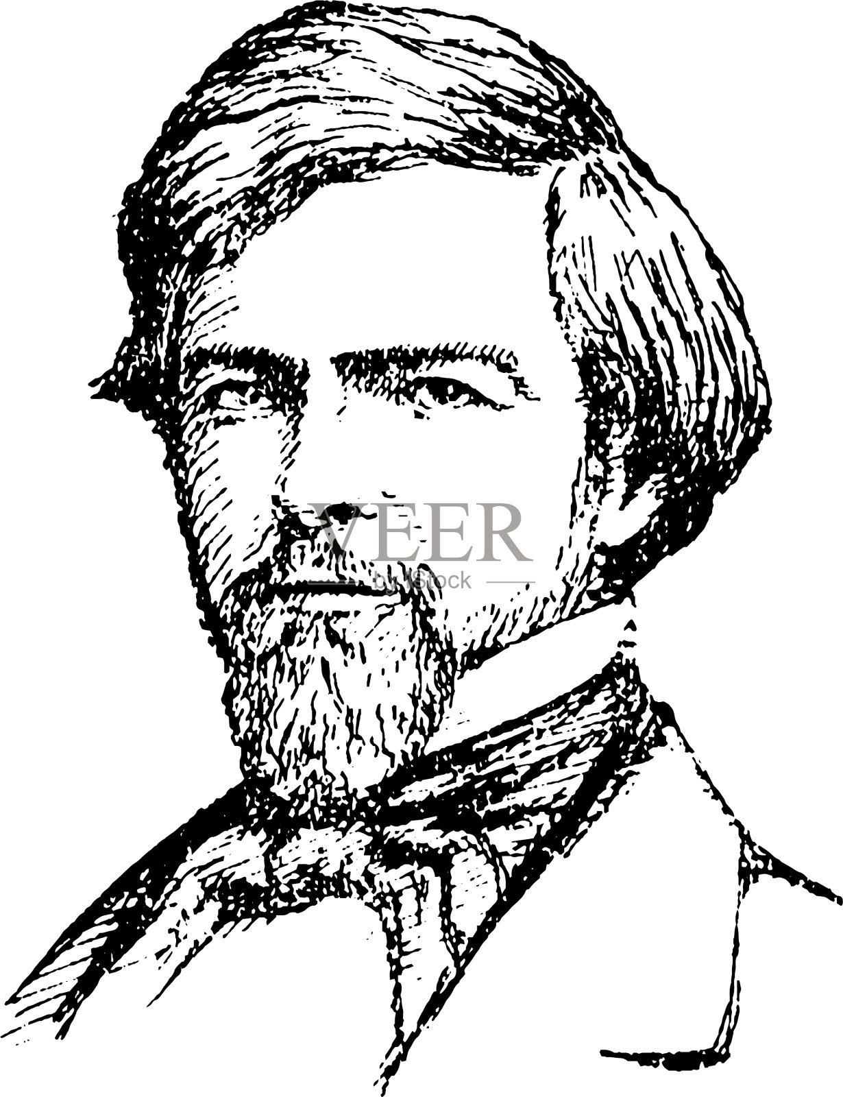 艾萨克一世斯蒂文斯年份插画图片素材