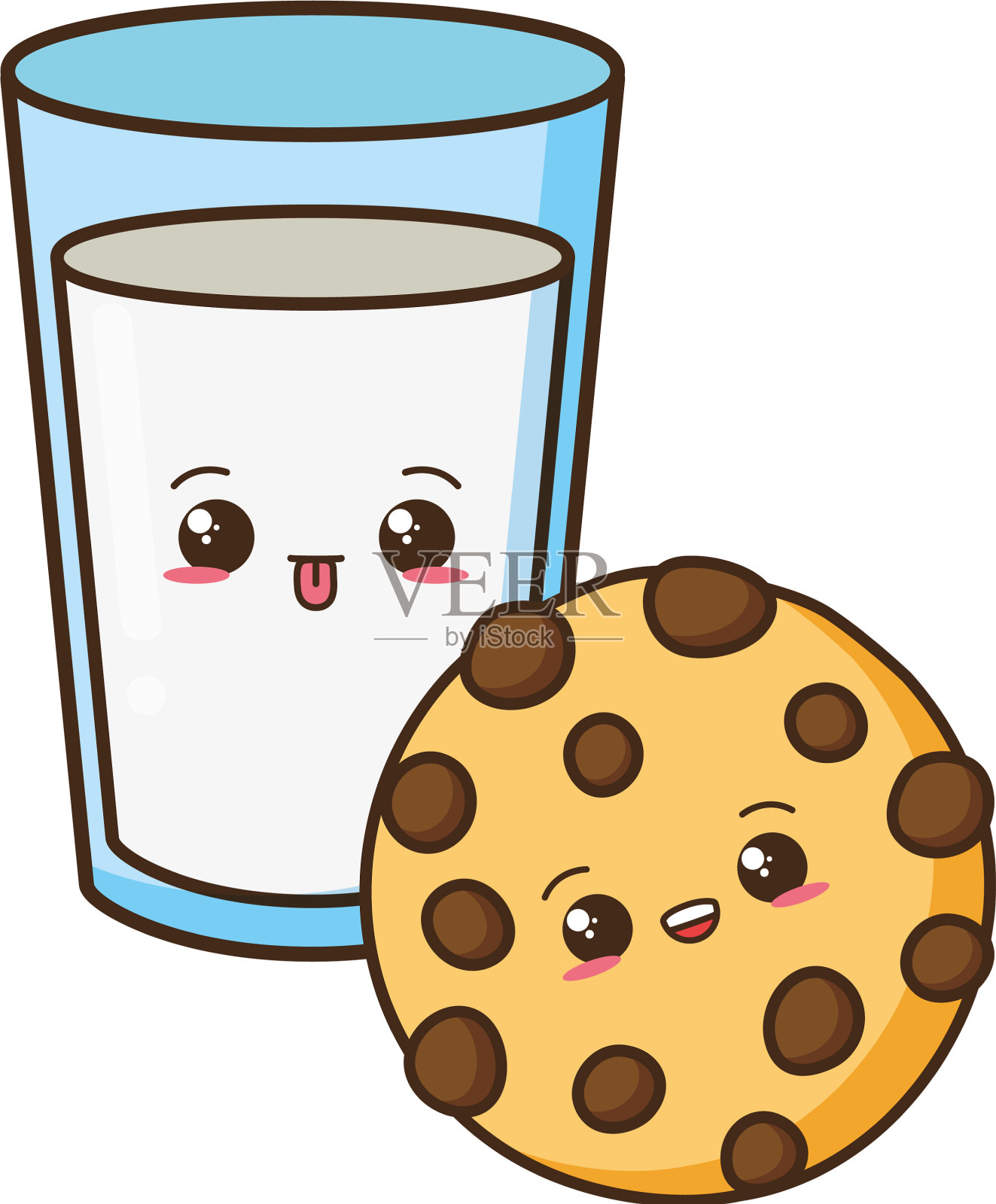 卡哇伊的快餐设计元素图片