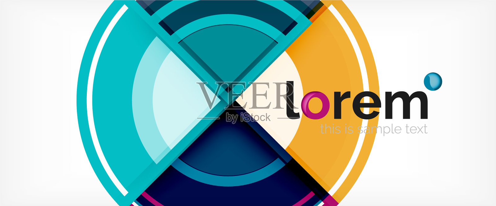 圆形抽象背景几何现代插画图片素材