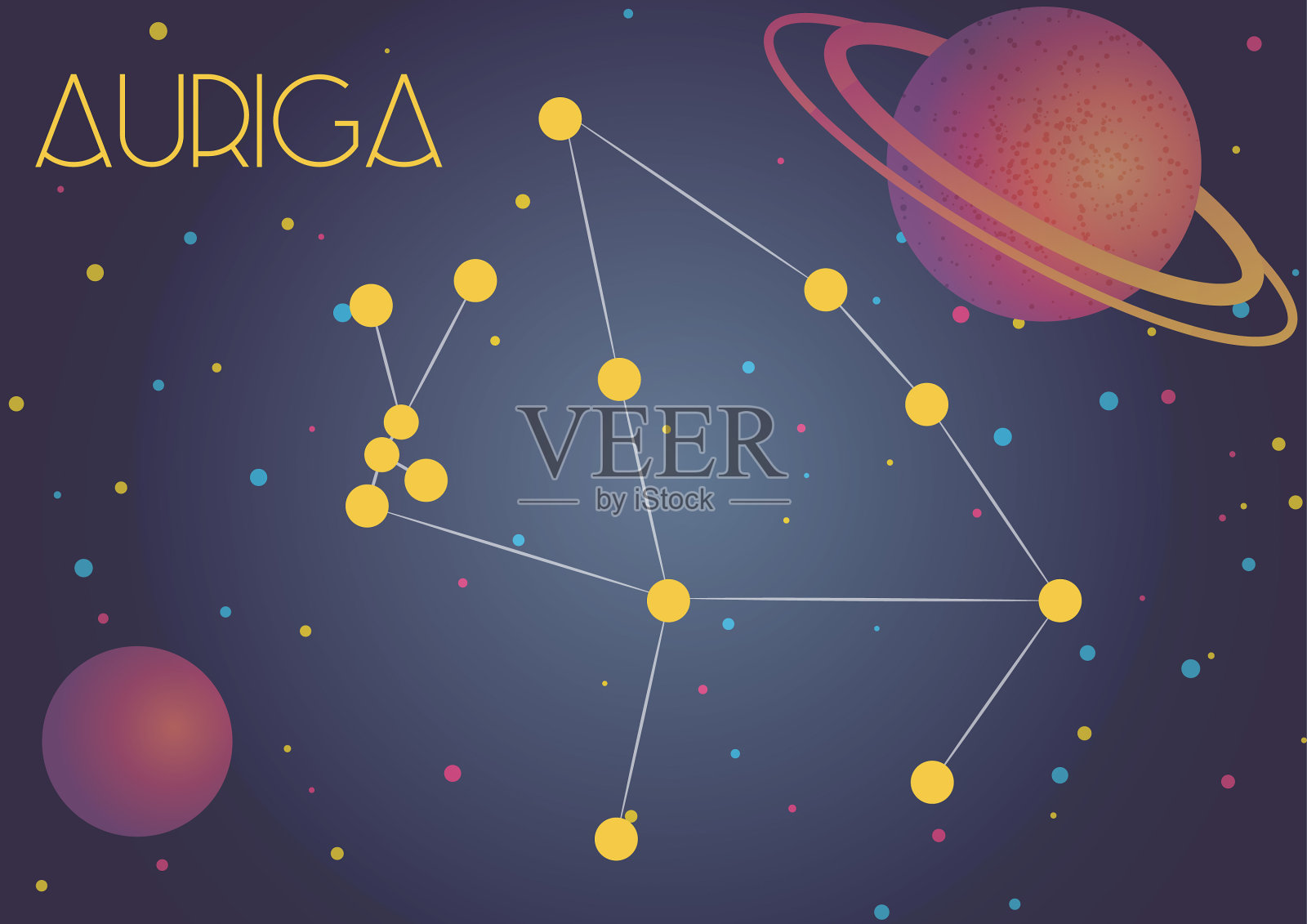 御夫座星座插画图片素材