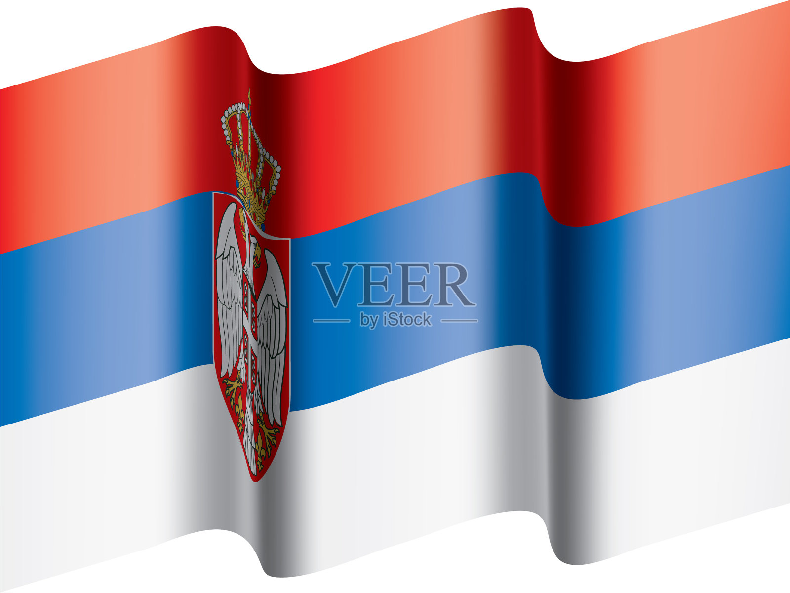 塞尔维亚国旗设计元素图片