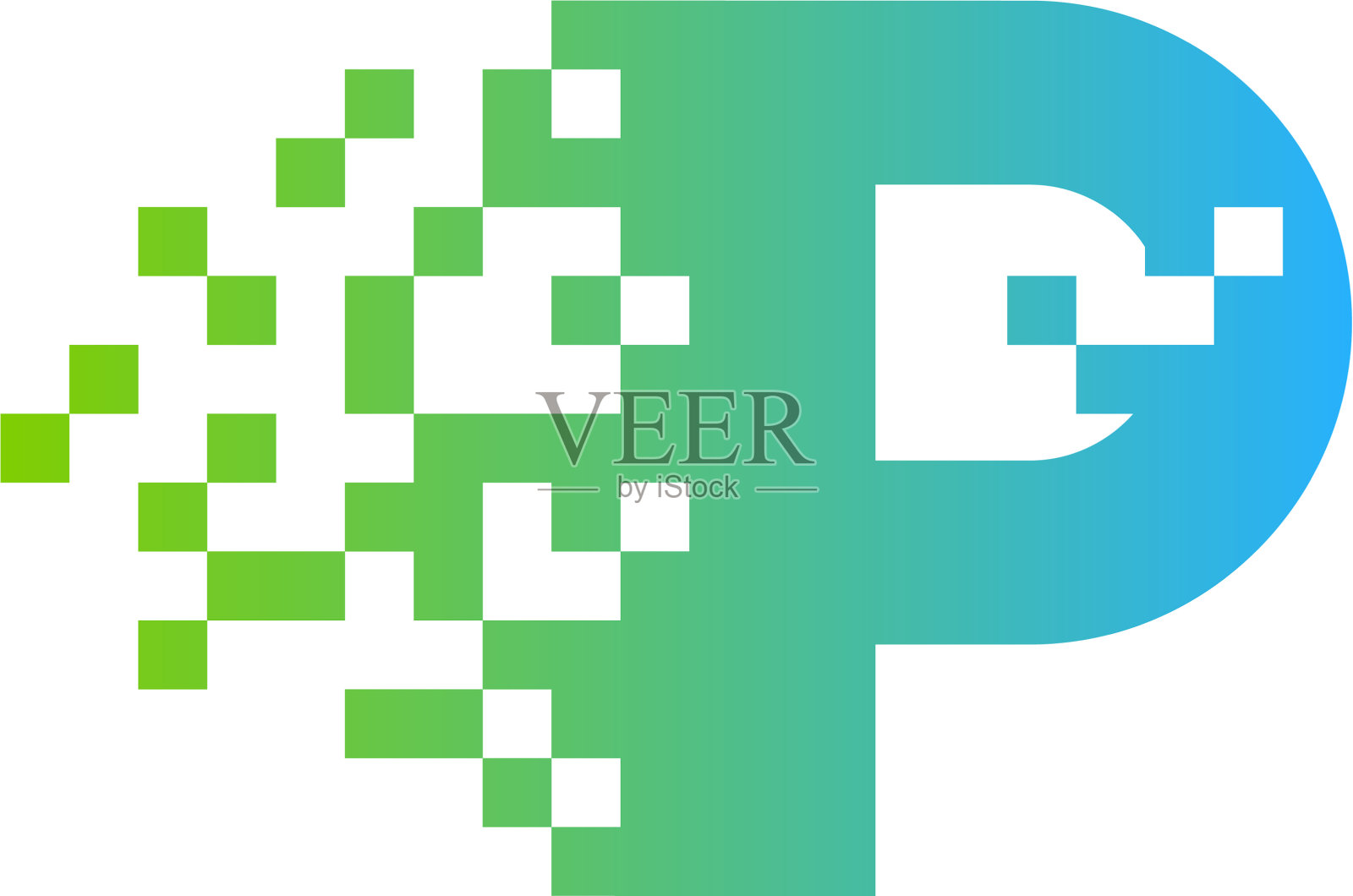 像素字母p标志图标设计设计元素图片