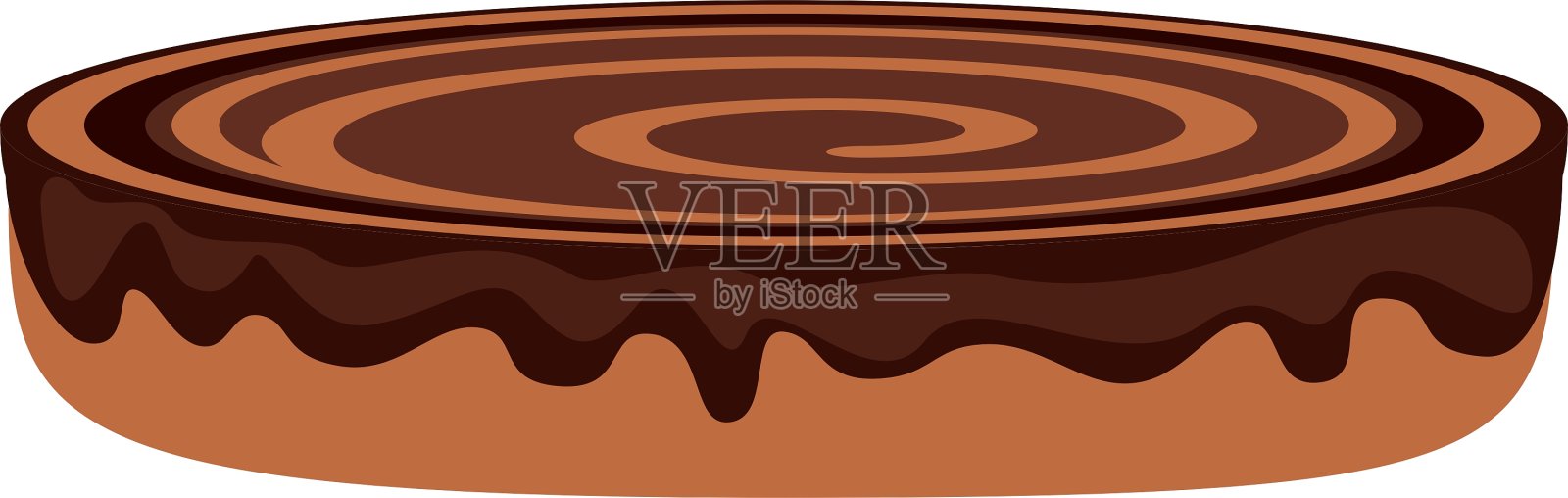 香甜可口的曲奇孤立图标设计元素图片