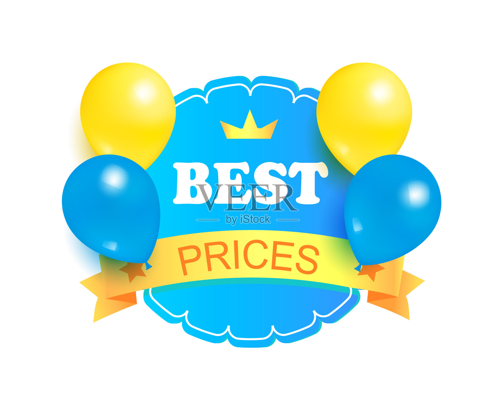 最好的价格圆形邮票装饰气球标签设计元素图片