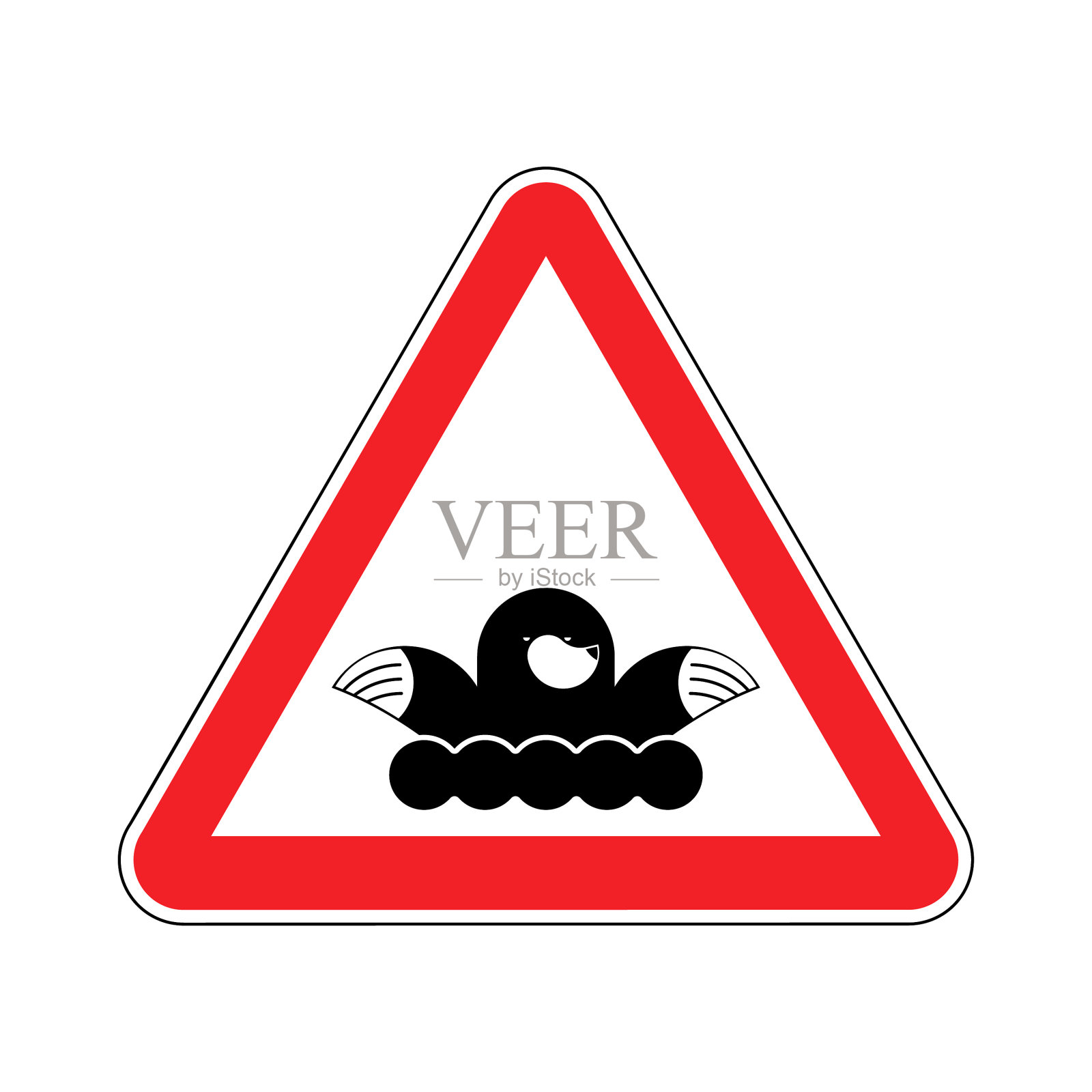 注意痣警告悍妇红色禁止标志设计元素图片