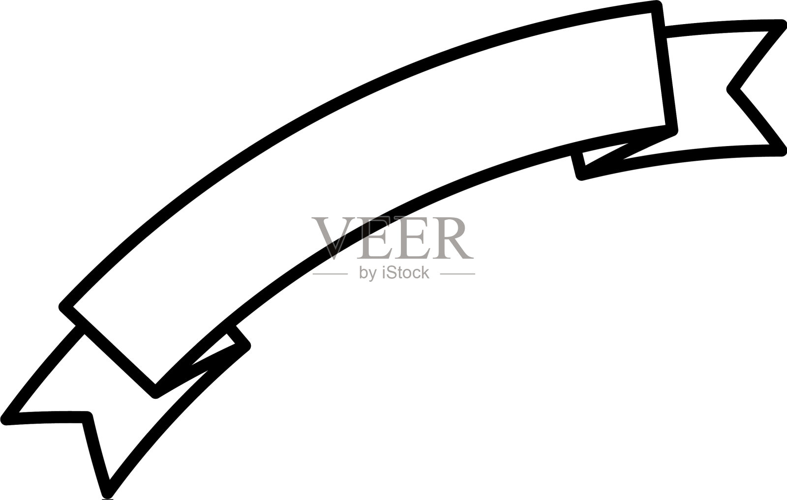 空带旗帜设计元素图片