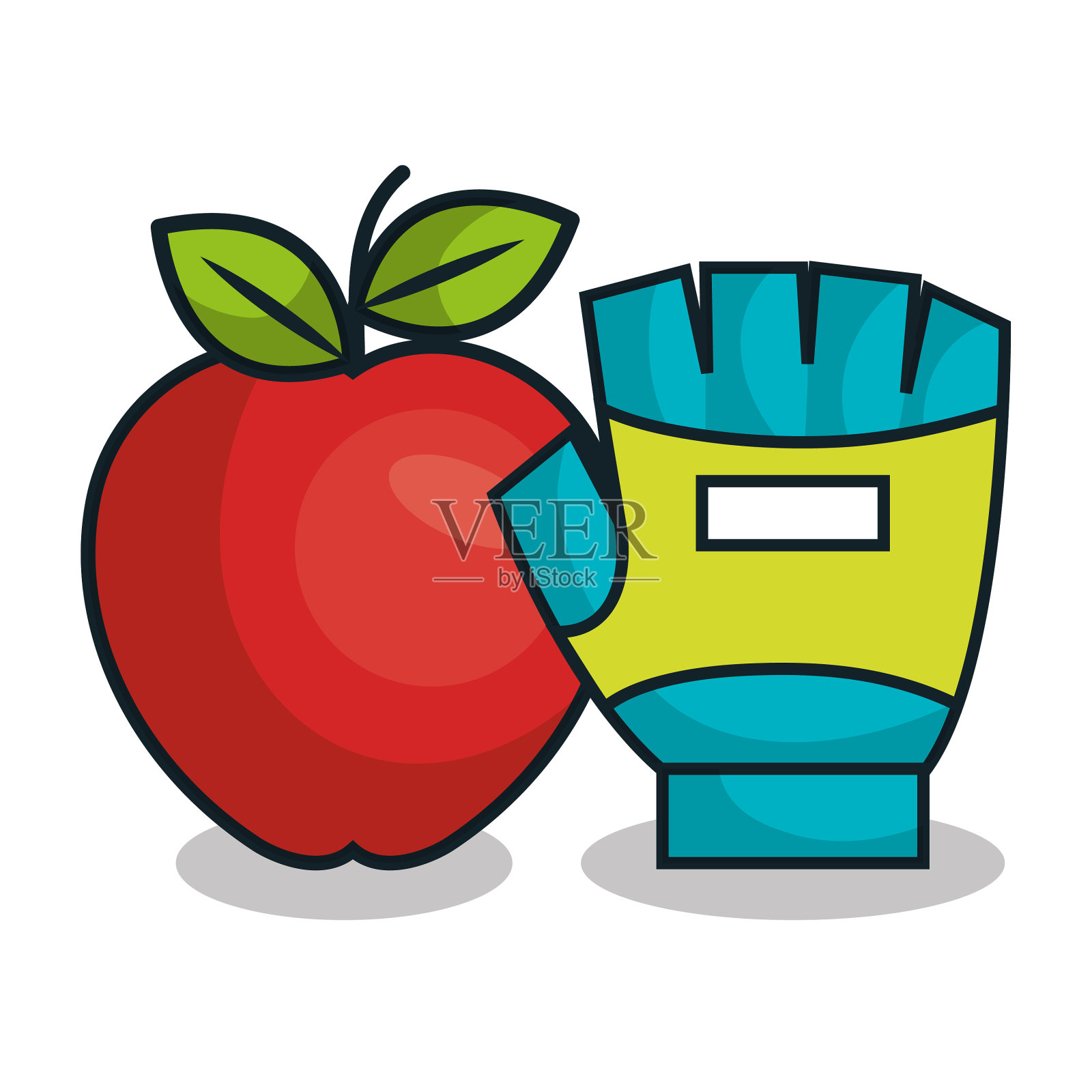 健康生活方式图标设计元素图片