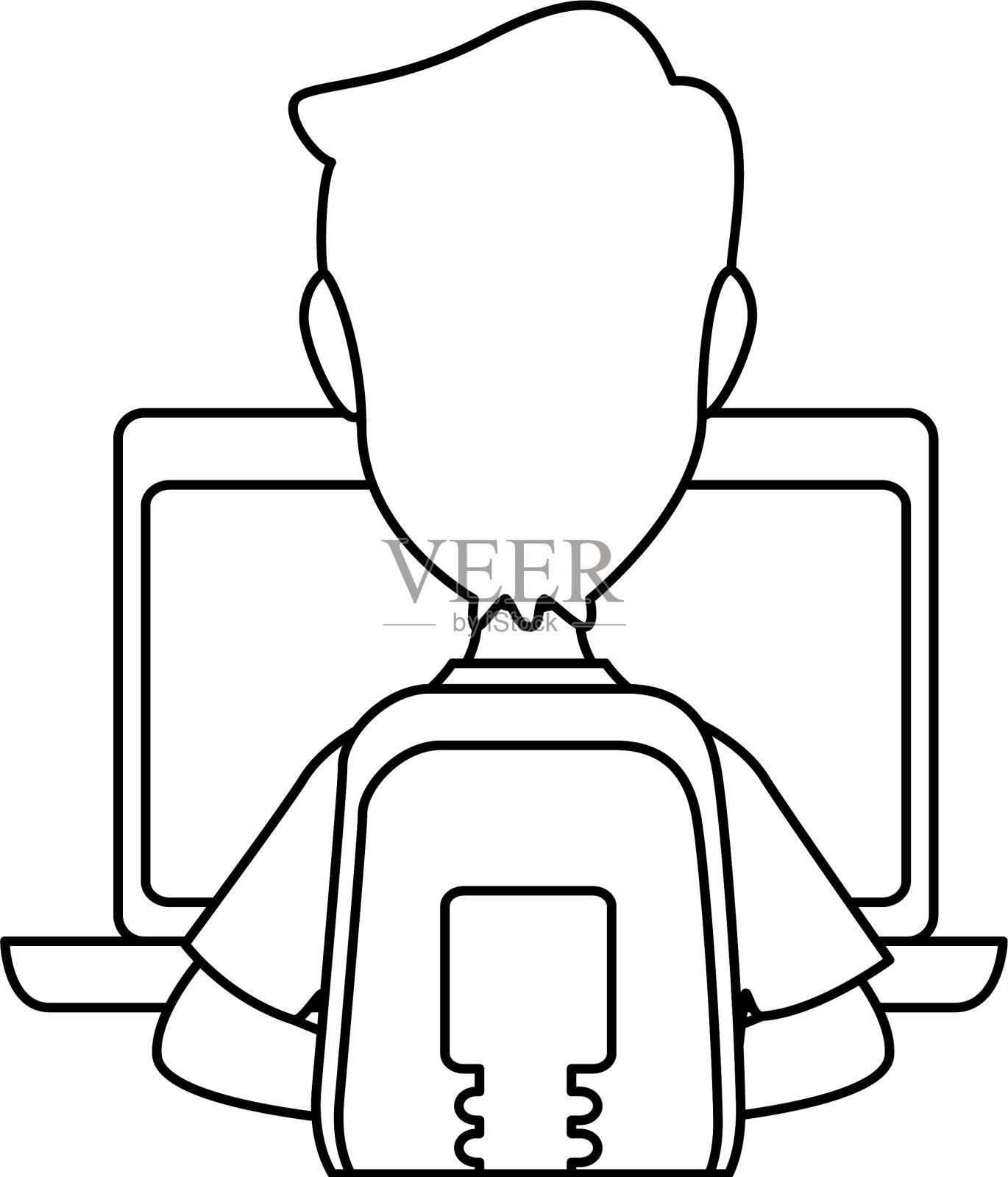 带用户的笔记本电脑设计元素图片