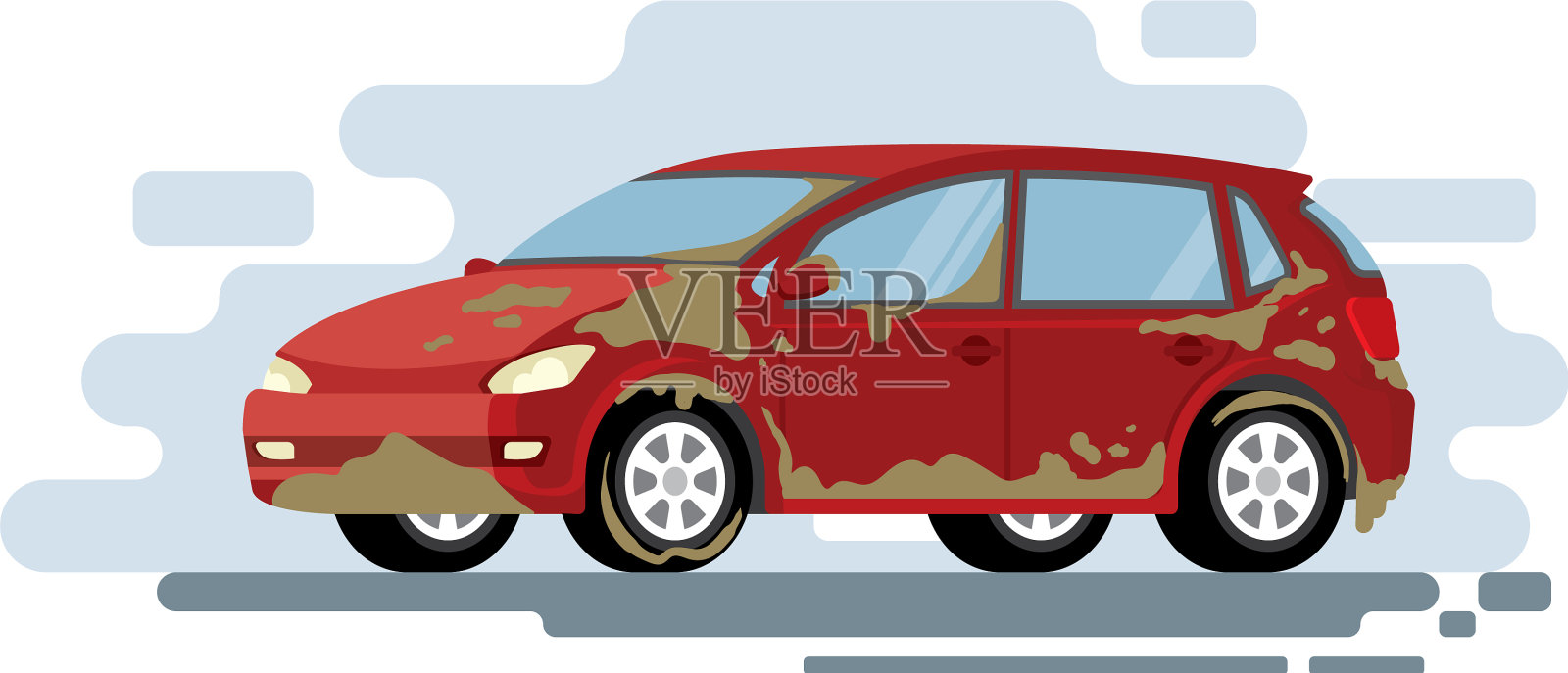 洗车服务概念洗车设计元素图片