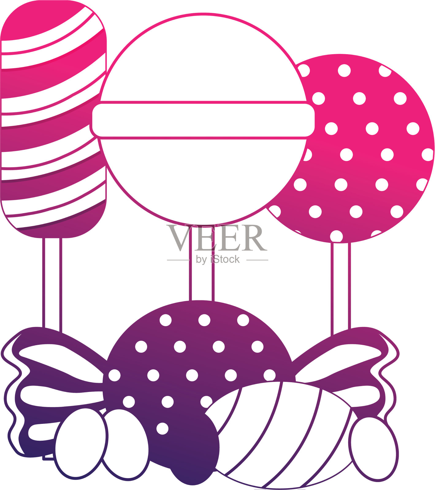 甜糖果孤立图标设计元素图片