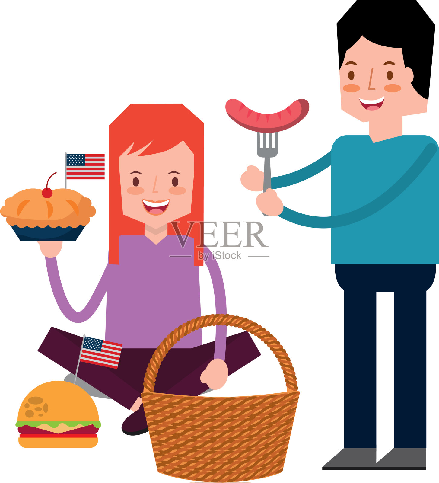 美国独立日设计元素图片