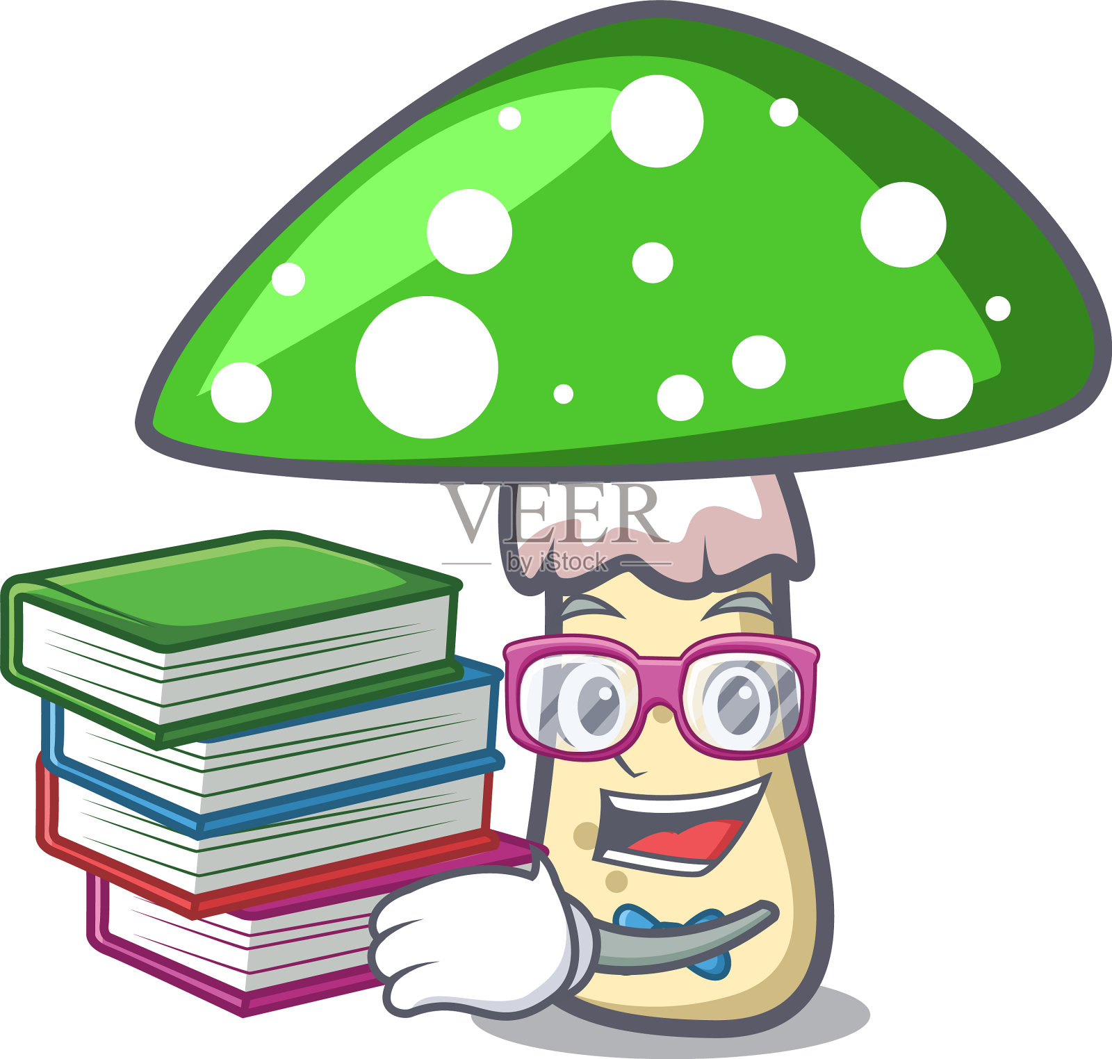 学生以书绿鹅膏菇为吉祥物设计元素图片