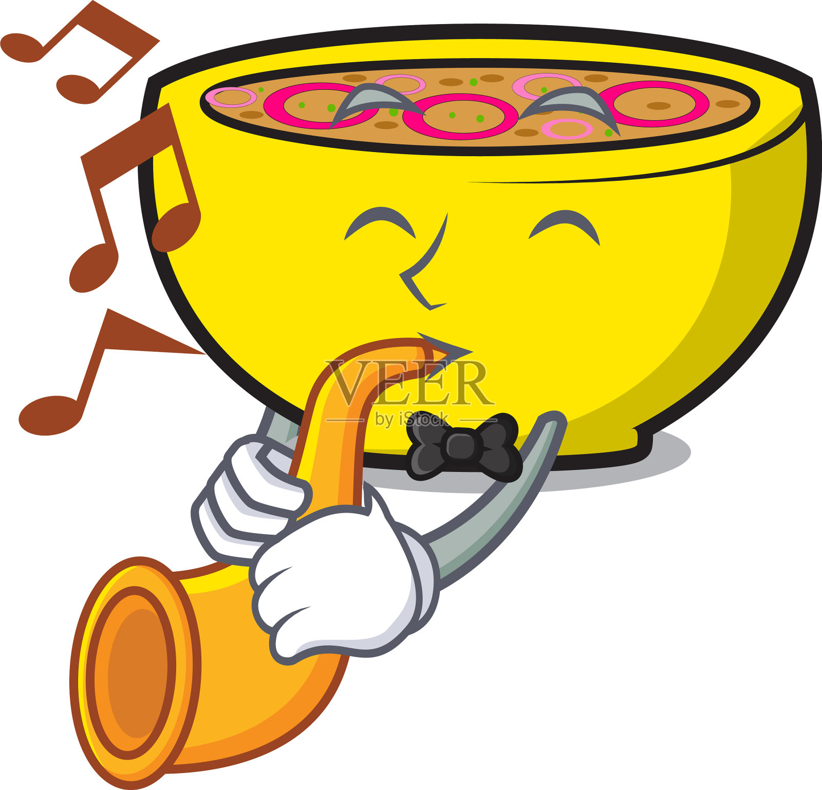 用小号汤工会吉祥物卡通设计元素图片