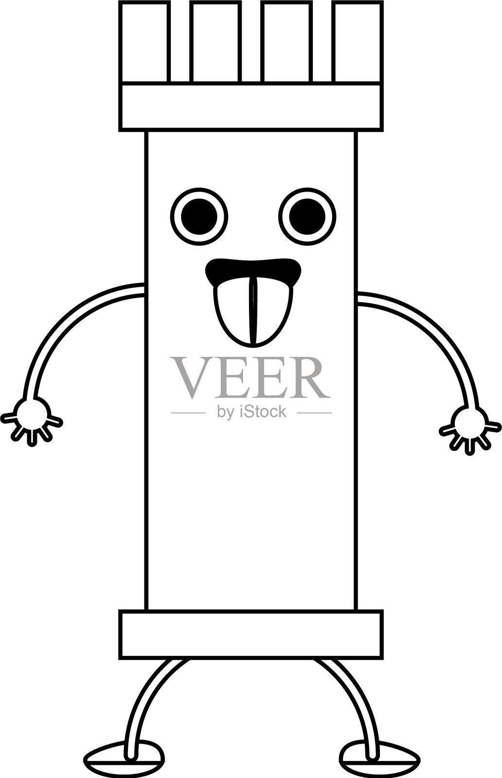 卡哇伊塔图标形象设计元素图片