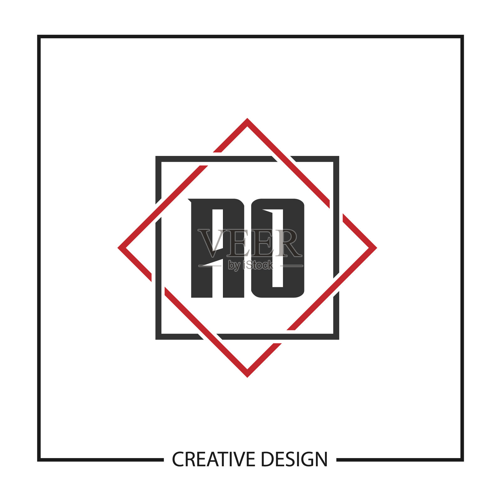 首字母ao标志模板设计设计元素图片