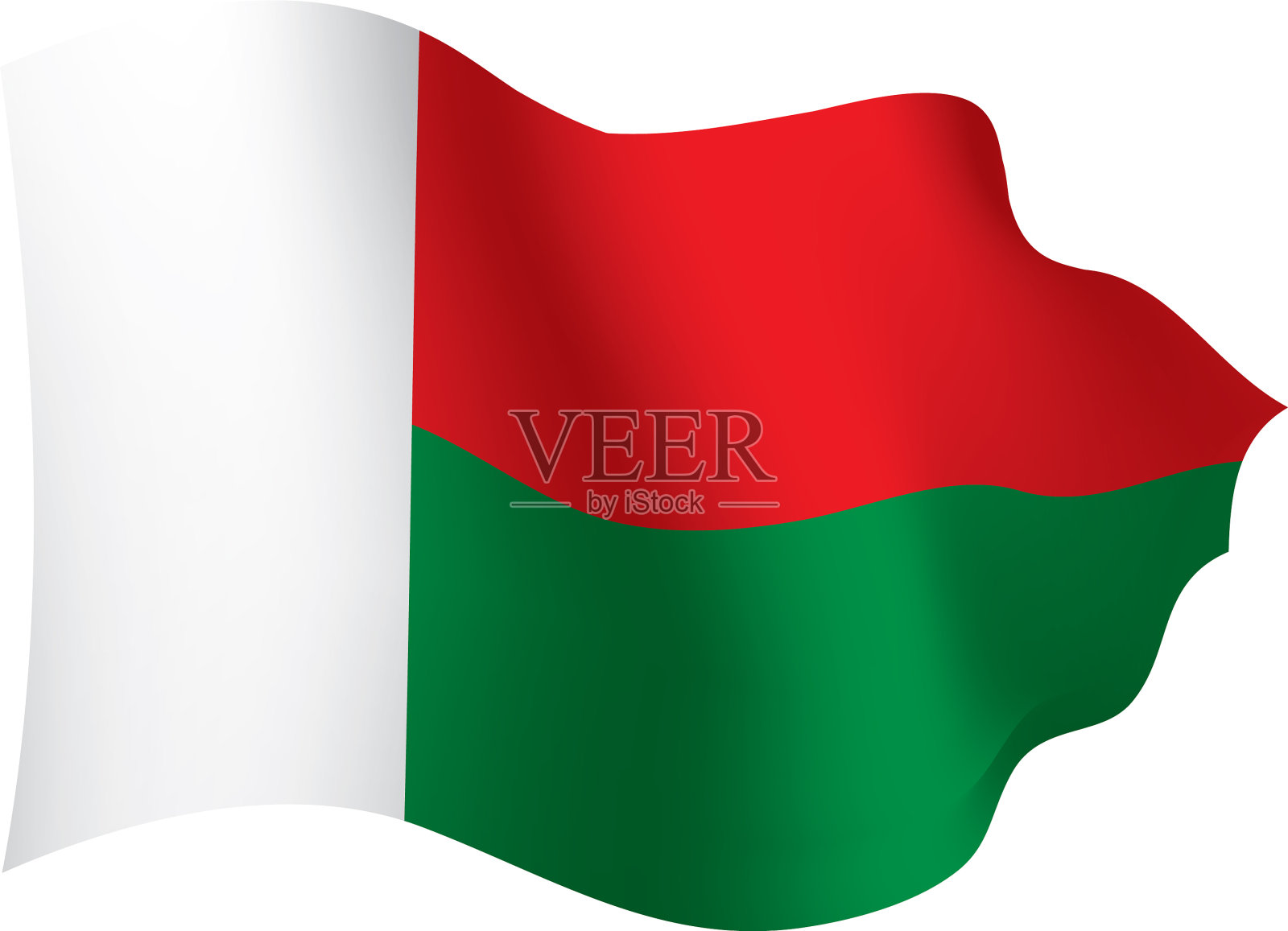 马达加斯加的旗帜设计元素图片