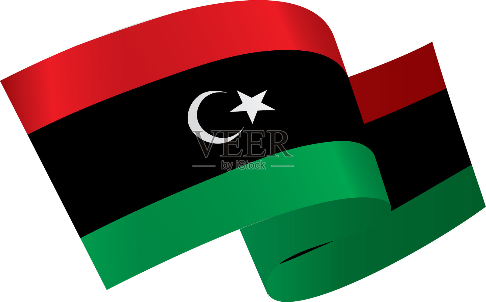利比亚国旗设计元素图片