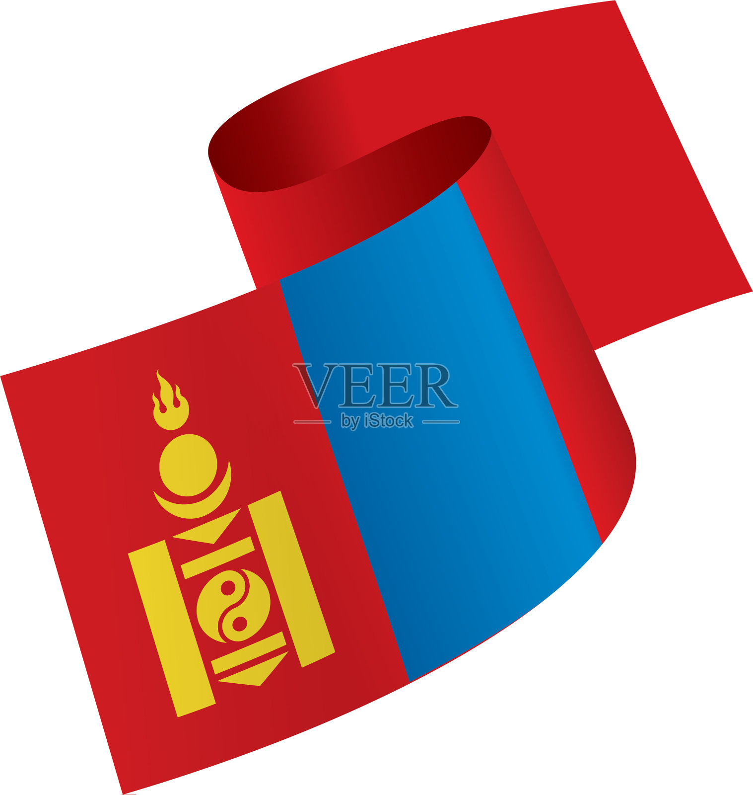 蒙古国旗设计元素图片
