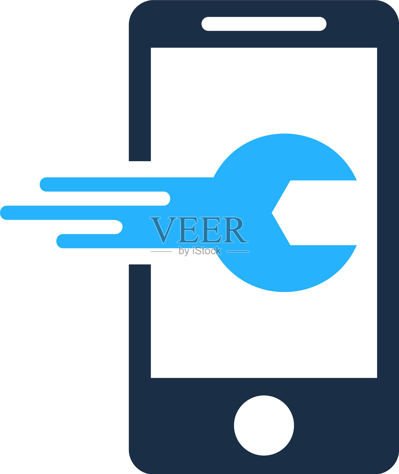 智能手机修理和修理标志图标设计设计元素图片