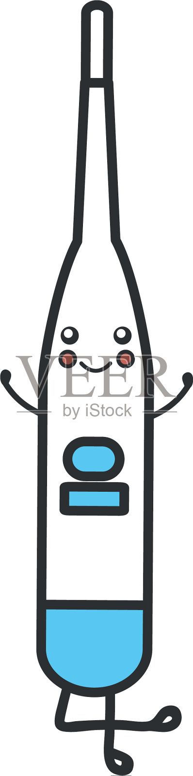 温度表医疗卡哇伊性格设计元素图片