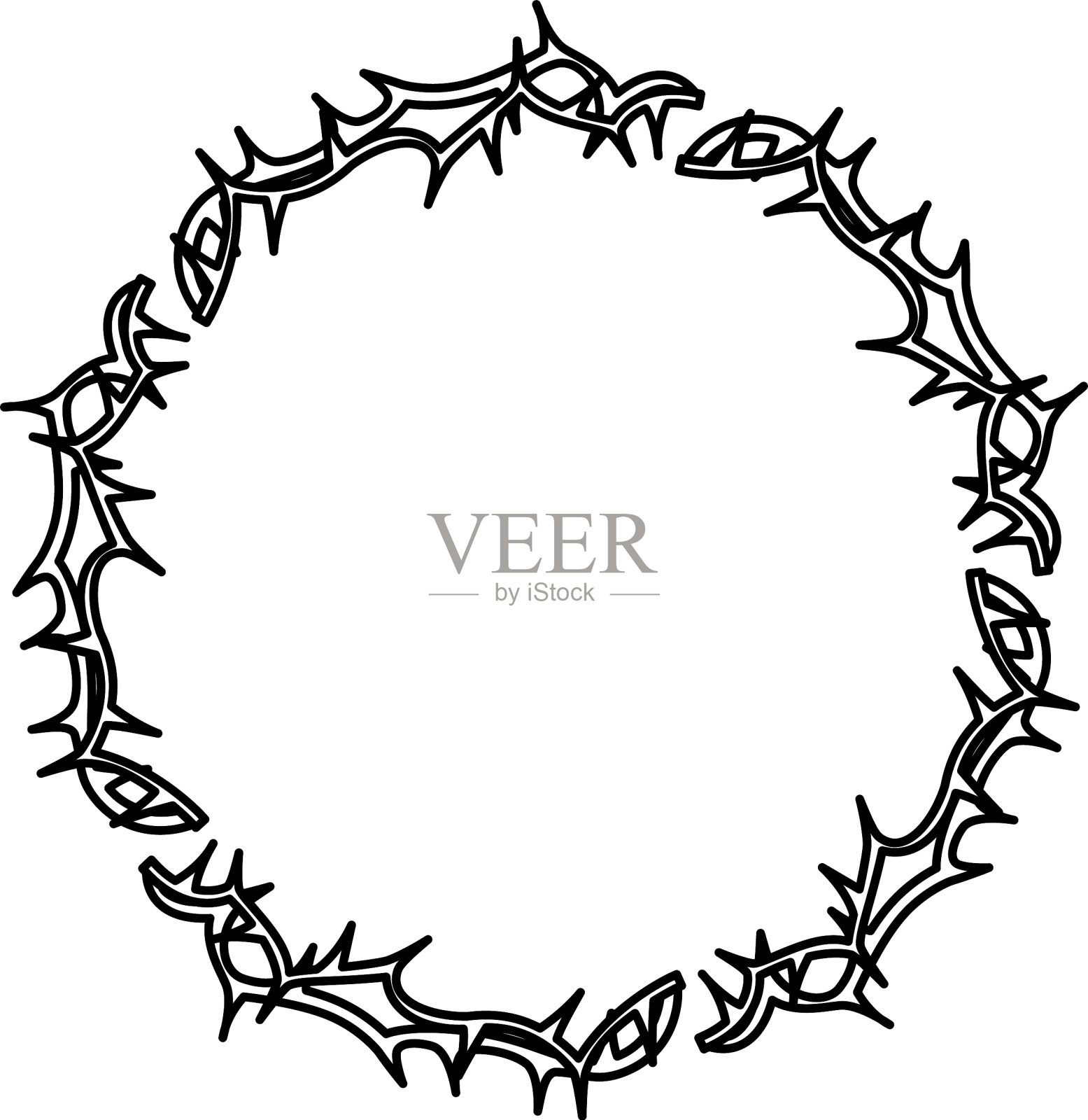 荆棘之冠设计元素图片