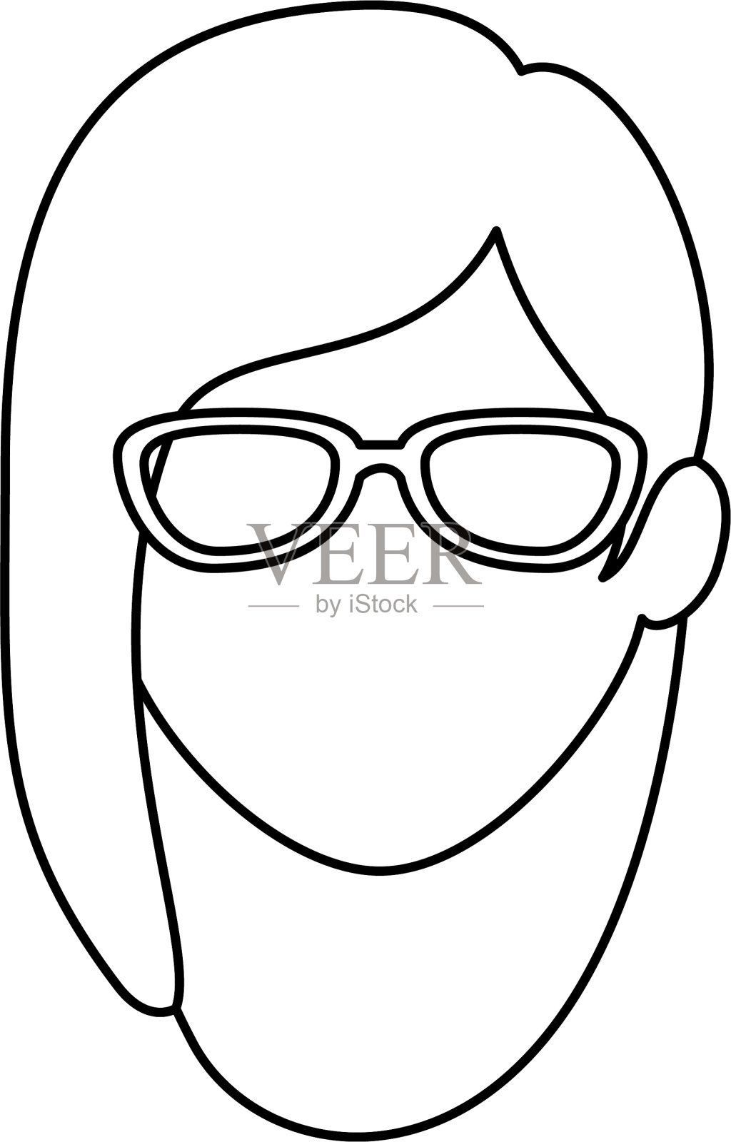 美女头像人物设计元素图片