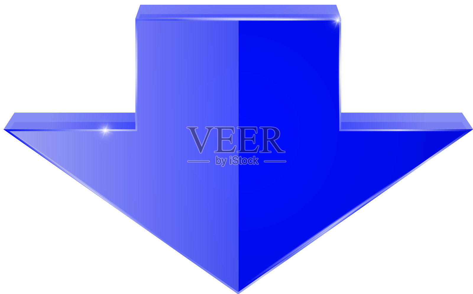 箭头闪烁的蓝色图标设计元素图片