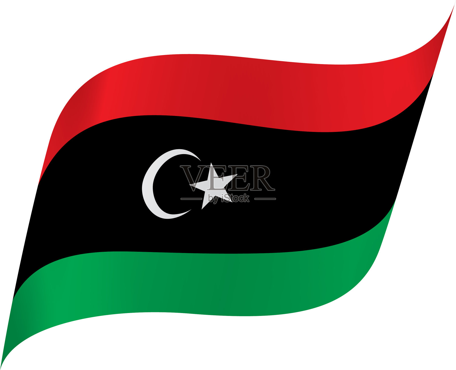 利比亚国旗设计元素图片