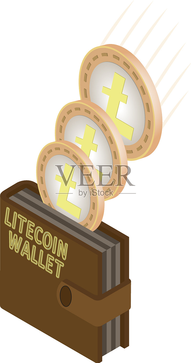 布朗litecoin钱包设计元素图片